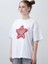 Kız Çocuk Yıldız Harf Baskılı Oversize T-Shirt 4