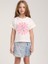 Kız Çocuk Pamuklu Kabartma Çiçek Detaylı Tshirt 2