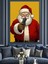 Silahlı Noel Baba Dekoratif Kanvas - Mdf Ahşap Tablo 2