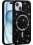 Apple iPhone 13 Uyumlu Kılıf Parlak Taşlı Pırlanta Mozaik Siyah + Ekran Koruyucu 3