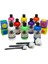 8'li Mammacomica Yıkanabilir Parmak Boyası-8* 250ML- 4 Evo Küp- 3'lü Sünger Roller 1