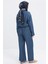 Koyu Mavi-Beli Lastikli Denim Pantolon 4