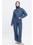 Koyu Mavi-Beli Lastikli Denim Pantolon 1