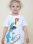 Erkek Çocuk Pamuklu Pizza Yiiyen Dinazor Baskılı Tshirt 1
