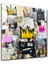The Crowned Chaos: Abstract Graffiti-Inspired Cam Tablo - Ev Dekor- Duvar Sanatı 1