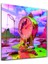 Melted Time: A Neon Surrealist Vision Cam Tablo - Ev Dekor- Duvar Sanatı 1