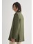 Oversize Çift Yırtmaçlı Haki Blazer Ceket 3