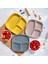 Bölmeli Kahvaltı Tabağı Plastik Piknik Çerez Yemek Servis Tabağı 21,5X23X3,5CM 4