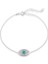 Silver Renk Taşlı Evil Eye Fashion Bileklik 1