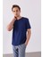 Simon Bisiklet Yaka Cep Detaylı Basic Tişört - Lacivert 5