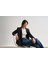 Oversize Çift Yırtmaçlı Siyah Blazer Ceket 4