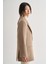 Oversize Çift Yırtmaçlı Bej Blazer Ceket 2