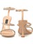 BRENDA 3FX Krem Kadın Topuklu Sandalet 5
