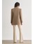 Oversize Çift Yırtmaçlı Bej Blazer Ceket 3