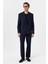 Lacivert Relax Fit Keten Karışımlı Erkek Blazer Ceket 3