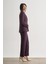 Oversize Çift Yırtmaçlı Bordo Blazer Ceket 3