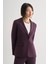 Oversize Çift Yırtmaçlı Bordo Blazer Ceket 2
