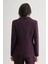 Oversize Çift Yırtmaçlı Bordo Blazer Ceket 4