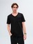 LTB Erkek Sıfır Yaka Basıc Kısa Kol Regular Siyah T-shırt 2