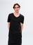 LTB Erkek Sıfır Yaka Basıc Kısa Kol Regular Siyah T-shırt 3