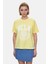 Avalon Pembe Bisiklet Yaka Baskılı Oversize Kadın Tshirt 1