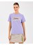W Regular Fit Graphic Tee T-Shirt Kadın Mor Tshirt S2510141-505 1