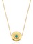 Gold Renk Cross Design Minimal Evil Eye Kolye 2
