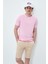 Fabıo Açık Pembe Bisiklet Yaka Baskılı Standard Fit Erkek Tshirt 4