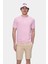 Fabıo Açık Pembe Bisiklet Yaka Baskılı Standard Fit Erkek Tshirt 1