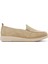 Kadın Bej Süet Deri Comfort Loafer 25SFD410010 1