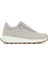 Kadın Bej Bağcıklı Yandan Fermuarlı Deri Sneaker 25SFD372118 1