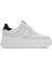 Kadın Beyaz Beğcıklı Kalın Tabanlı Deri Sneaker 25SFD371418 1