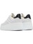 Kadın Beyaz Beğcıklı Kalın Tabanlı Deri Sneaker 25SFD371418 5