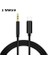 iPhone Uyumlu Lightning 3.5 mm Aux Çevirici Kablo Siyah 1 mt 3