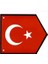 Türk Bayrağı Zigzak Flama Karton Banner Okul Süsleme - 1 Adet 2