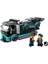 City Yarış Arabası ve Araba Taşıyıcı Kamyon 60406-6 Yaş ve Üstü Kız ve Erkek Çocuklar Için Ayarlanabilir Yükleme Rampası, Yarışçı ve Sürücü Figürleri Içeren Yapım Seti, Hediye Fikri (328 Parça) 2