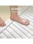 Line Köşeli Krem 2'li %100 Pamuk Banyo Halısı Paspası Seti Klozet Takımı 2