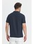 Walfer Erkek Lacivert Likralı Pamuk Karışımlı Yaka Detaylı Slim Fit Kıvrılmaz Yaka Polo Yaka Tişört 4