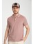 Boggee Pedso Erkek Bordo Italyan Yaka Çekmez Likralı %100 Pamuklu Kumaş Slim Fit Polo Yaka Tişört 1
