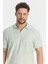 Nikol Erkek Mint Likralı Pamuk Karışımlı Esneyen Kumaş Spor Yaka Slim Fit Polo Yaka Tişört 3