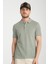 Boggee Pedso Erkek Yeşil Italyan Yaka Çekmez Likralı %100 Pamuklu Kumaş Slim Fit Polo Yaka Tişört 1