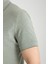 Boggee Pedso Erkek Yeşil Italyan Yaka Çekmez Likralı %100 Pamuklu Kumaş Slim Fit Polo Yaka Tişört 4