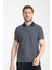 Violes Erkek Lacivert Çizgili Slim Fit %100 Pamuk Polo Yaka Tişört 1