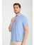 Boggee Pedso Erkek Açık Mavi Italyan Yaka Çekmez Likralı %100 Pamuklu Kumaş Slim Fit Polo Yaka Tişört 3