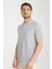 Boggee Pedso Erkek Gri Italyan Yaka Çekmez Likralı %100 Pamuklu Kumaş Slim Fit Polo Yaka Tişört 2