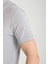 Boggee Pedso Erkek Gri Italyan Yaka Çekmez Likralı %100 Pamuklu Kumaş Slim Fit Polo Yaka Tişört 4