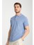 Boggee Pedso Erkek Mavi Italyan Yaka Çekmez Likralı %100 Pamuklu Kumaş Slim Fit Polo Yaka Tişört 3