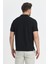 Walfer Erkek Siyah Likralı Pamuk Karışımlı Yaka Detaylı Slim Fit Kıvrılmaz Yaka Polo Yaka Tişört 4