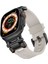 Apple Watch Watch 42MM Titanyum Metal Başlıklı Silikon Kayışlı Resistance Kordon 3