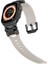 Apple Watch Watch 42MM Titanyum Metal Başlıklı Silikon Kayışlı Resistance Kordon 4